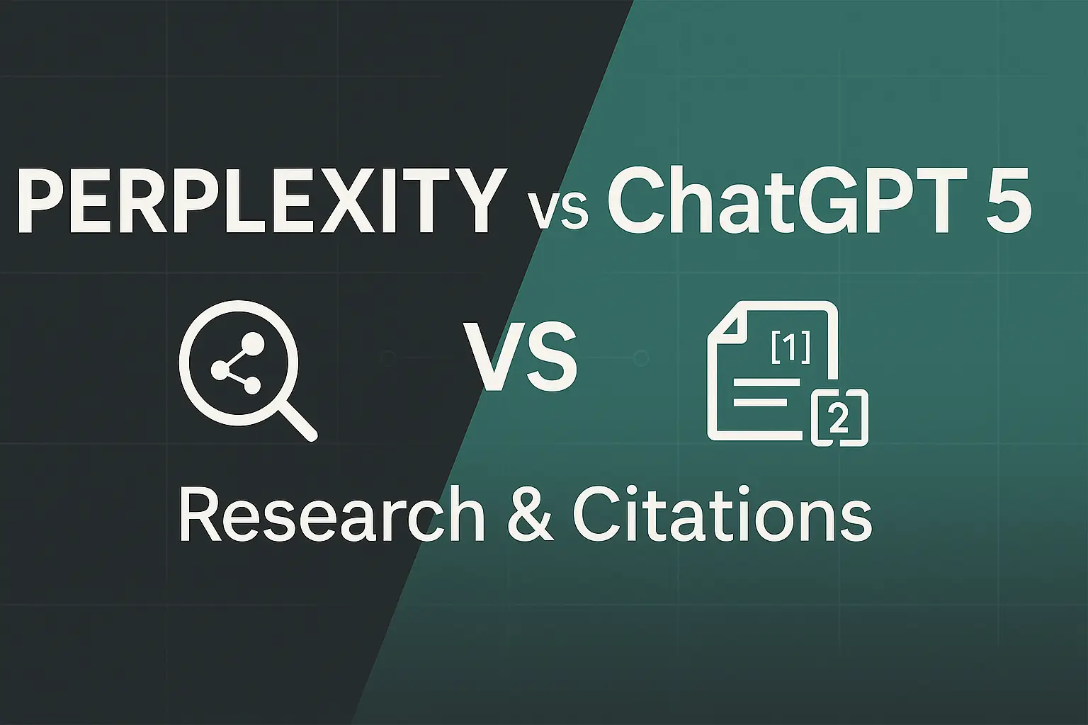 Logos of Perplexity and ChatGPT facing off against each other.